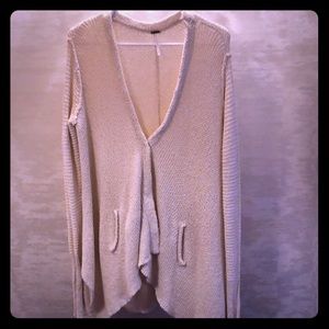 Cream Free People comfy sweater